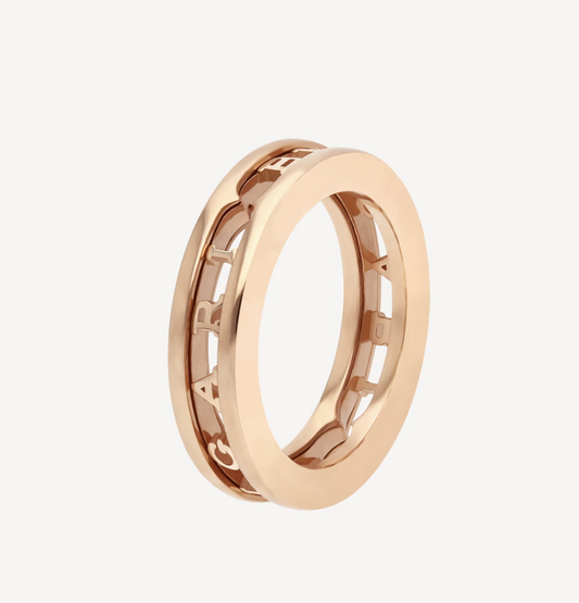 [Solara Jewelry]ZERO 1 ONE-BAND WITH OPENWORK LOGO SPIRAL RING