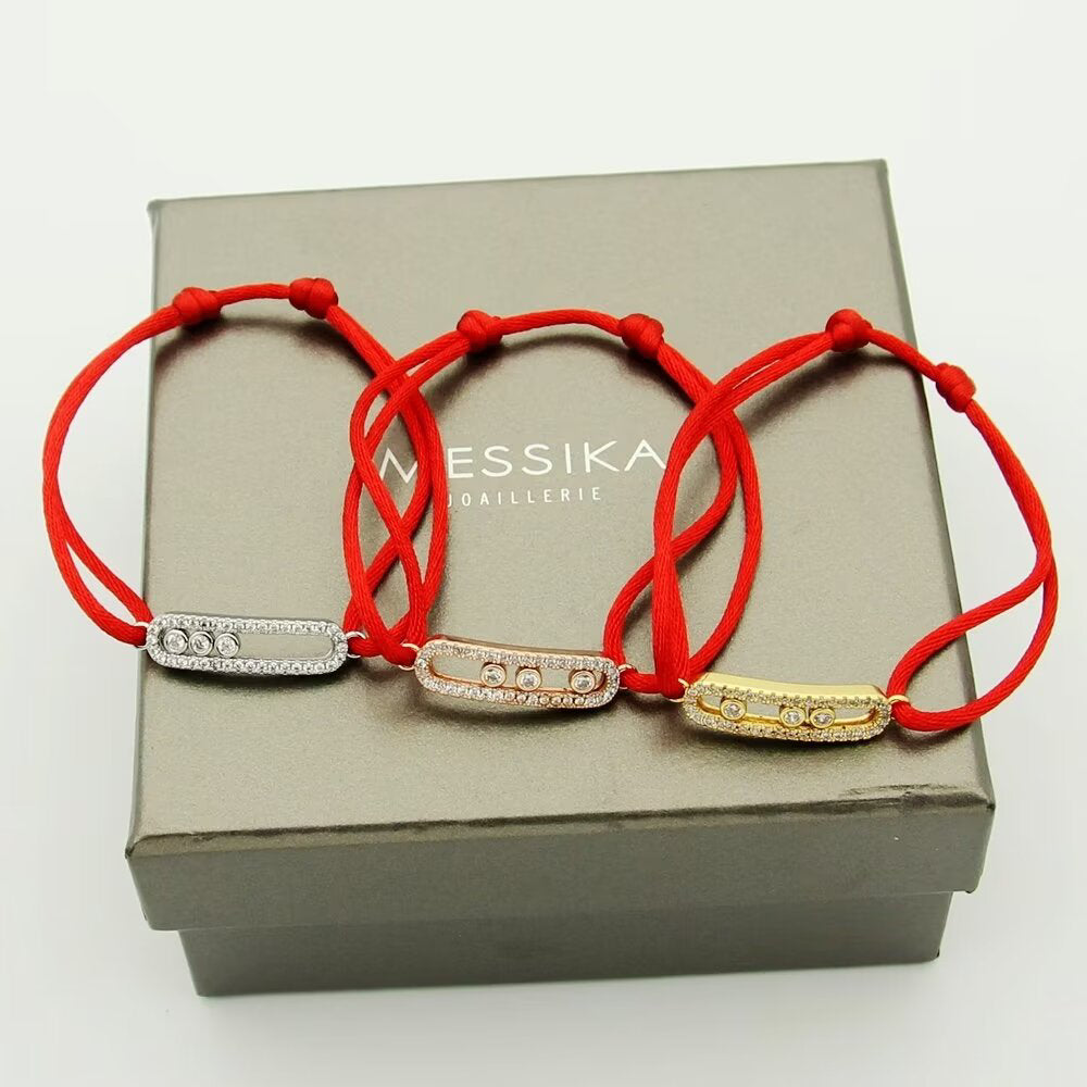 [Solara jewelry]Messika Care(s) pink cord pavé bracelet