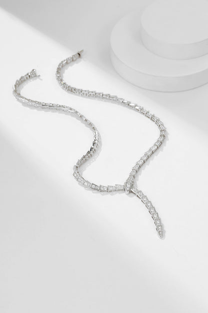 [Solara Jewelry]SERPENTI NECKLACE SILVER DIAMOND