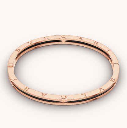 [Solara Jewelry]ZERO 1 PINK GOLD WITH BLACK CERAMIC BRACELET