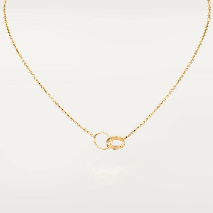 [Solara Jewelry]LOVE NECKLACE DOUBLE RING GOLD