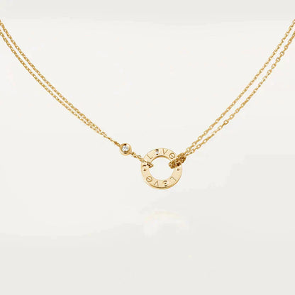 [Solara Jewelry]LOVE NECKLACE 16MM 2 DIAMONDS