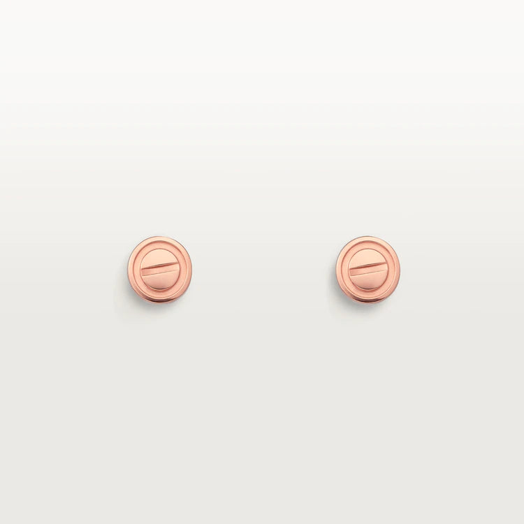 [Solara Jewelry]LOVE EARRINGS PINK GOLD 10MM