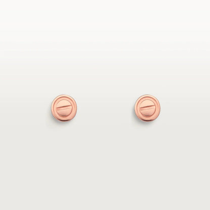 [Solara Jewelry]LOVE EARRINGS PINK GOLD 10MM