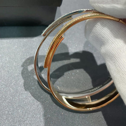 [Solara jewelry]Move Noa Rose Gold Pavé Diamond Bangle Bracelet