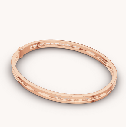 [Solara Jewelry]ZERO 1 SPIRAL LOGO PINK GOLD BRACELET