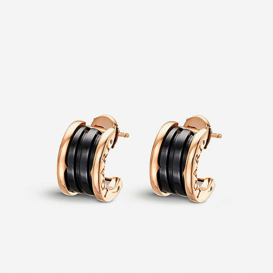 [Solara Jewelry]ZERO 1 PINK GOLD CERAMIC EARRINGS
