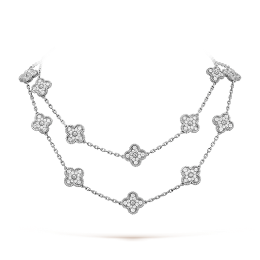 [Solara Jewelrys ]CLOVER 20 MOTIFS DIAMOND SILVER