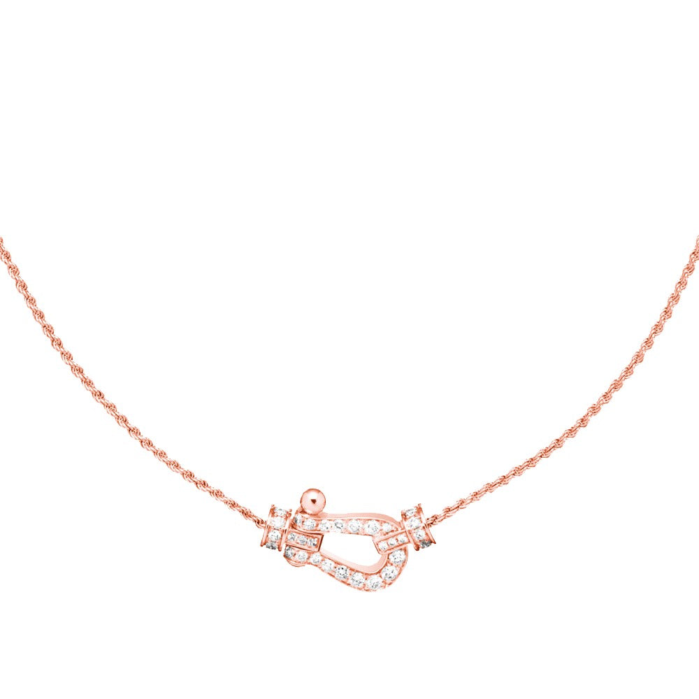 [Solara Jewelry]FORCE 10 PINK GOLD DIAMOND NECKLACE