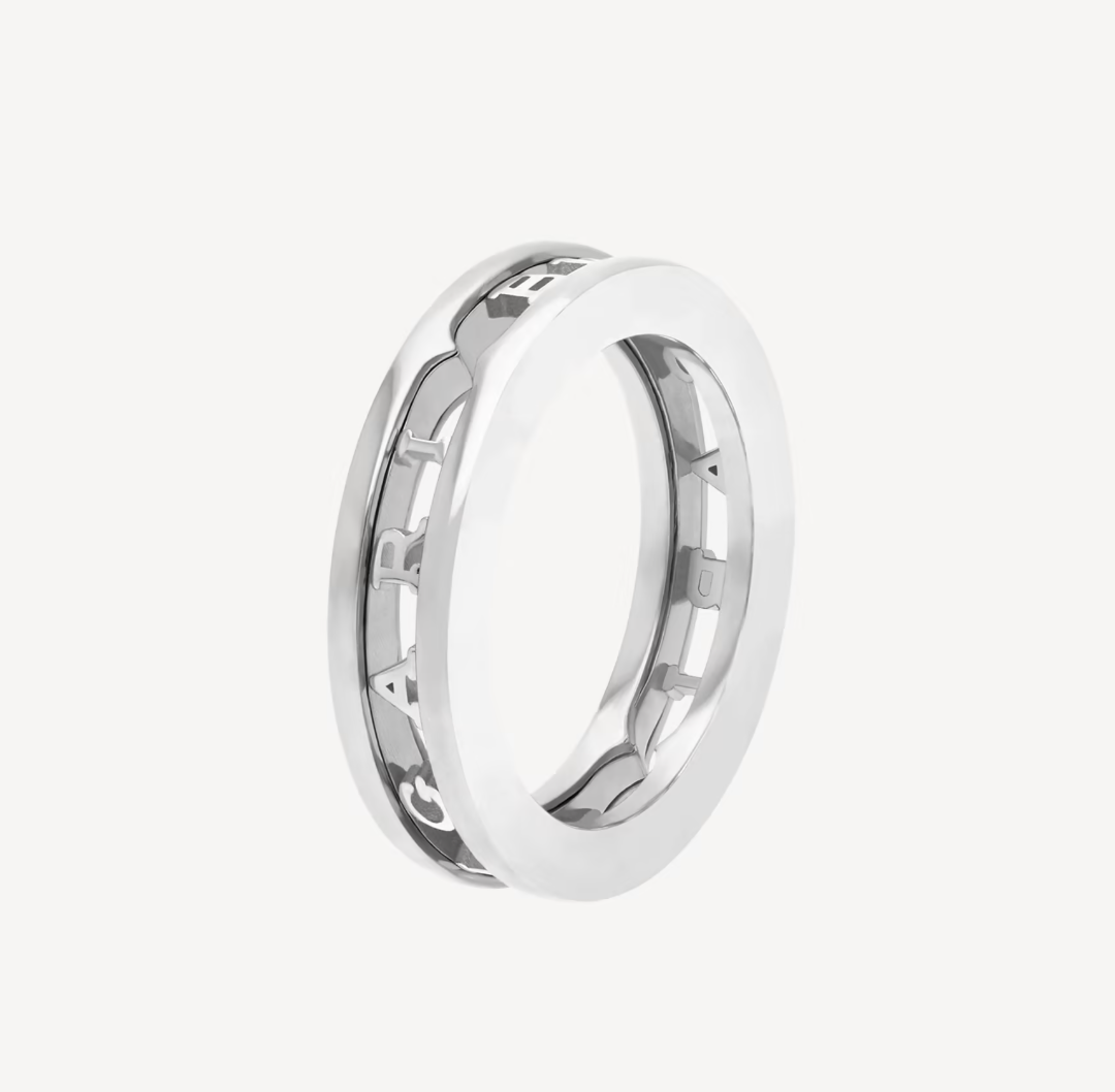[Solara Jewelry]ZERO 1 ONE-BAND WITH OPENWORK LOGO SPIRAL RING