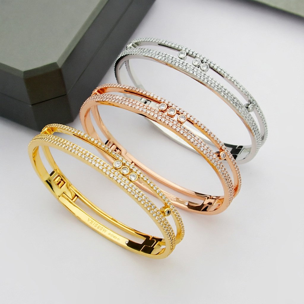 [Solara jewelry]Move Romane pavé bangle
