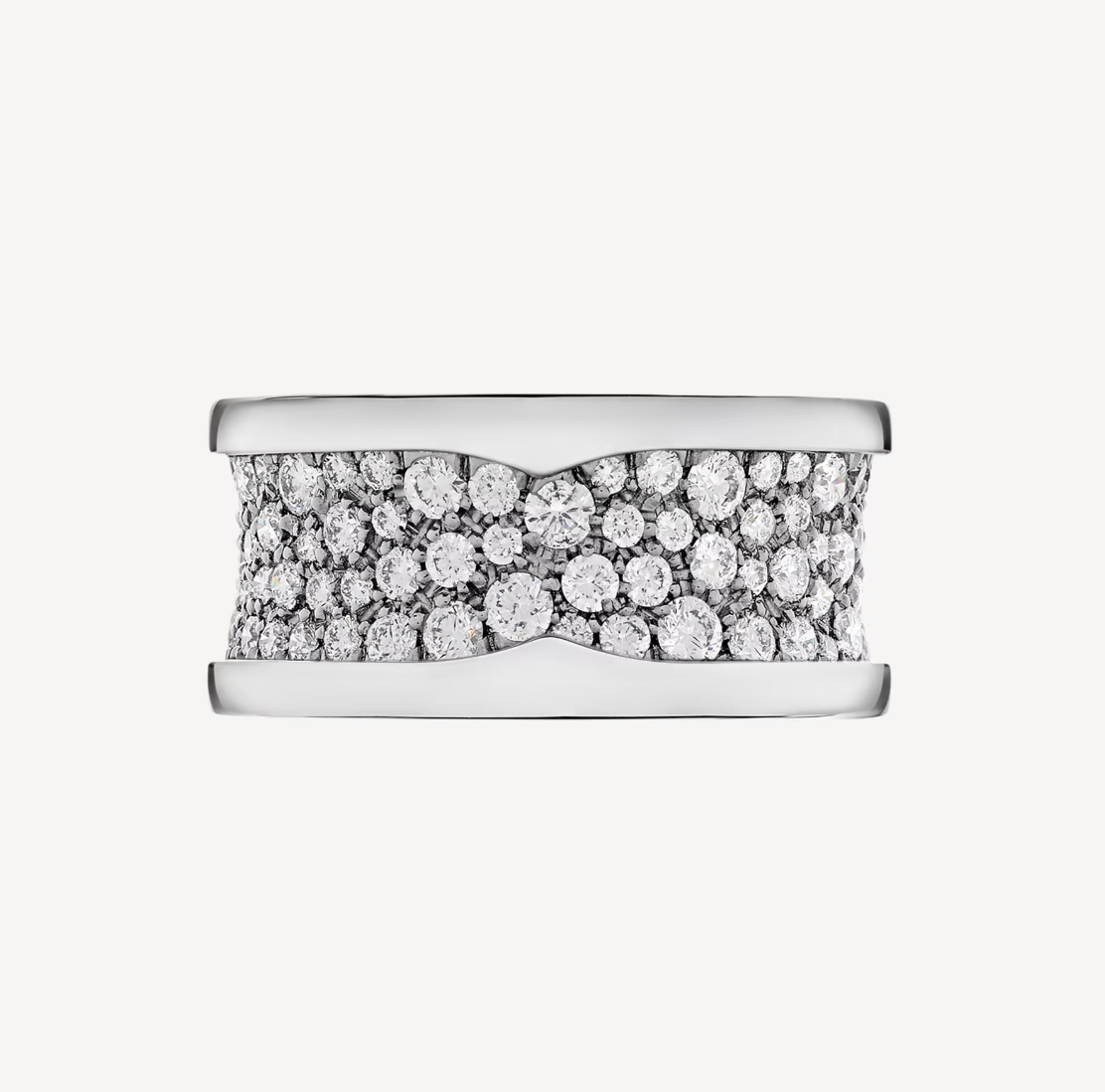 [Solara Jewelry]ZERO 1 WITH PAVED DIAMONDS ON THE SPIRAL RING