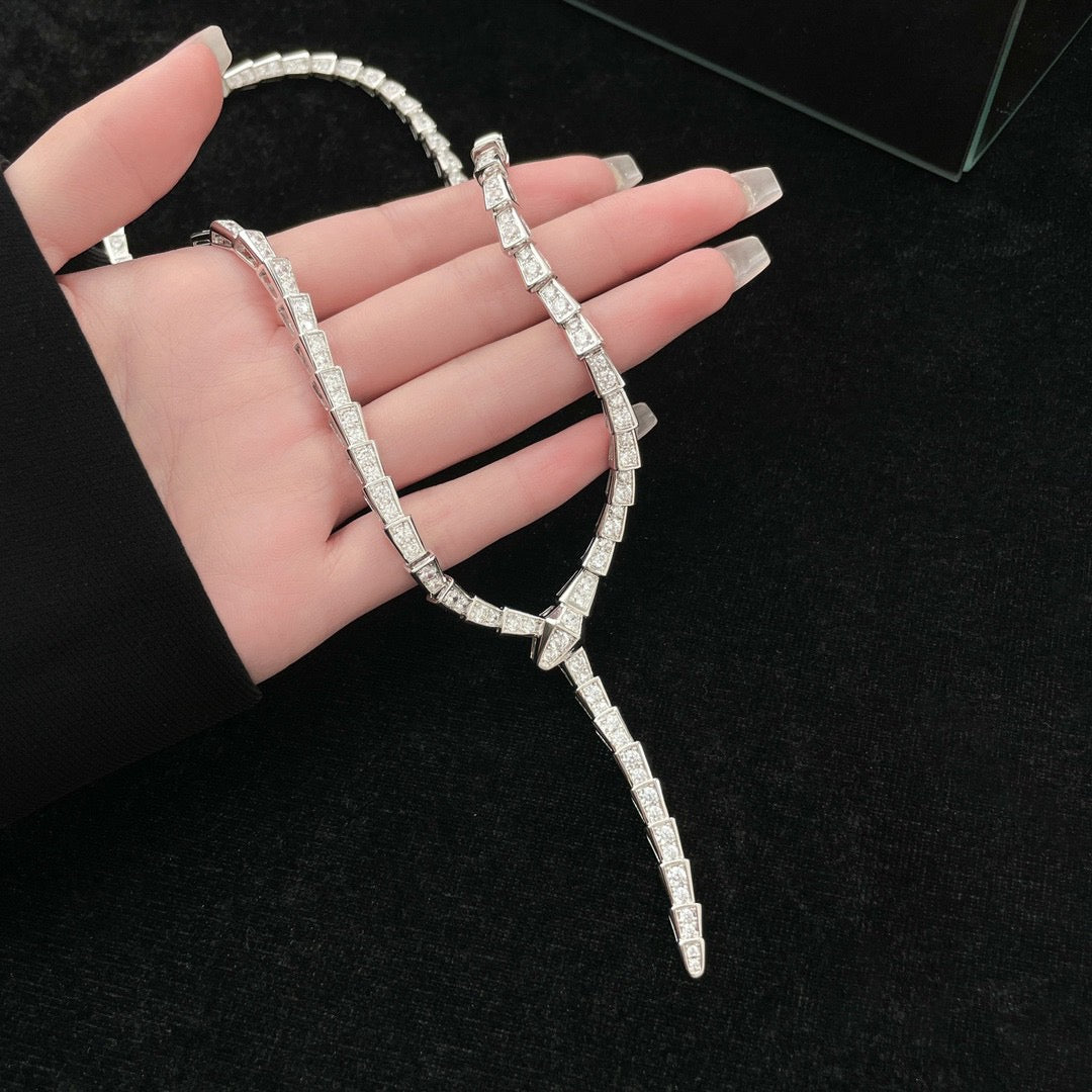 [Solara Jewelry]SERPENTI NECKLACE SILVER DIAMOND