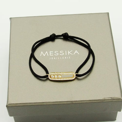 [Solara jewelry]Messika Care(s) pink cord pavé bracelet