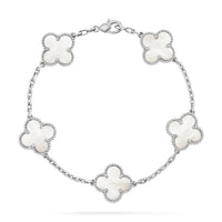 [Solara Jewelry]CLOVER SILVER MOP 5 MOTIF BRACELET