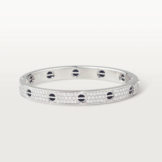 [Solara Jewelry]LOVE BRACELET 6.1MM DIAMOND-PAVED CERAMIC