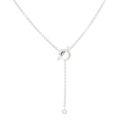 [Solara Jewelry]FINESSE SILVER DIAMOND NECKLACE