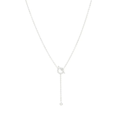 [Solara Jewelry]FINESSE SILVER DIAMOND NECKLACE
