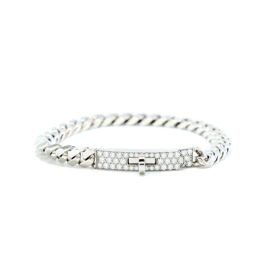 [Solara Jewelry]KELLY CHAIN SILVER DIAMOND BRACELET