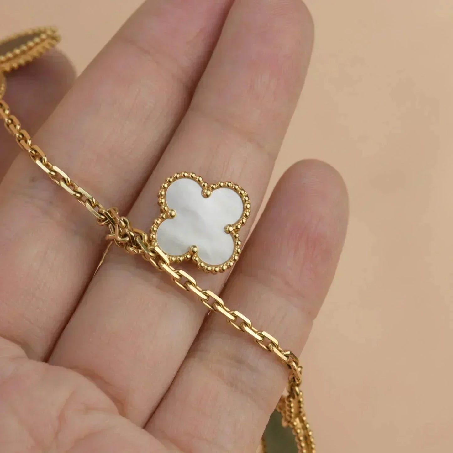 [Solara Jewelry]LUCKY SPRING 5 MOTIF GOLD BRACELET