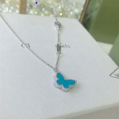 [Solara Jewelry]BUTTERFLY TURQUOISE BUTTERFLY BRACELET SILVER