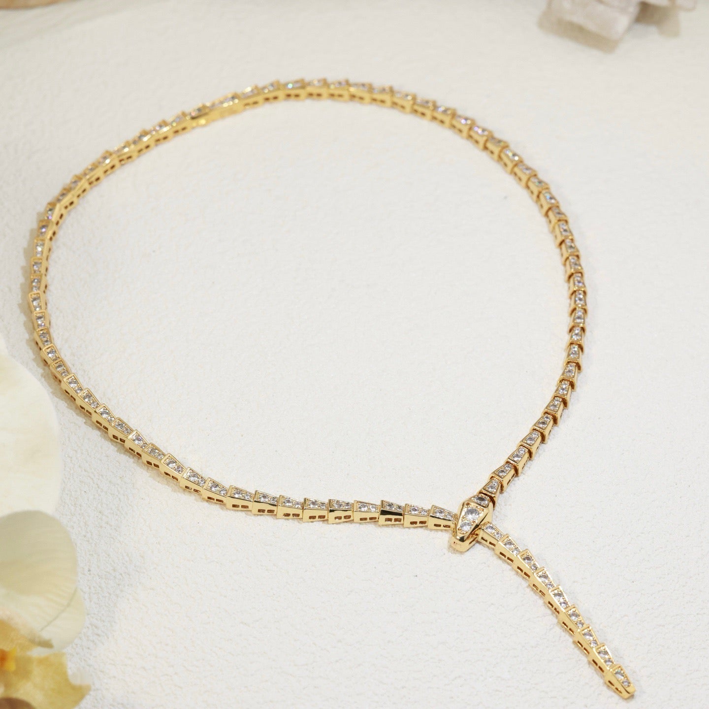 [Solara Jewelry]SERPENTI NECKLACE SILVER DIAMOND