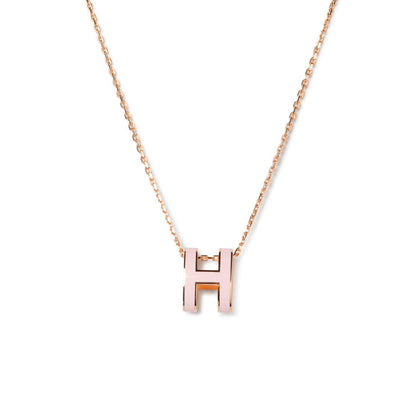 [Solara Jewelry]POP H PEDANT PINK GOLD