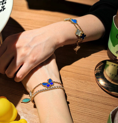 [Solara jewelry]LUCKY SPRING BUTTERFLY 5 MOTIF BRACELET