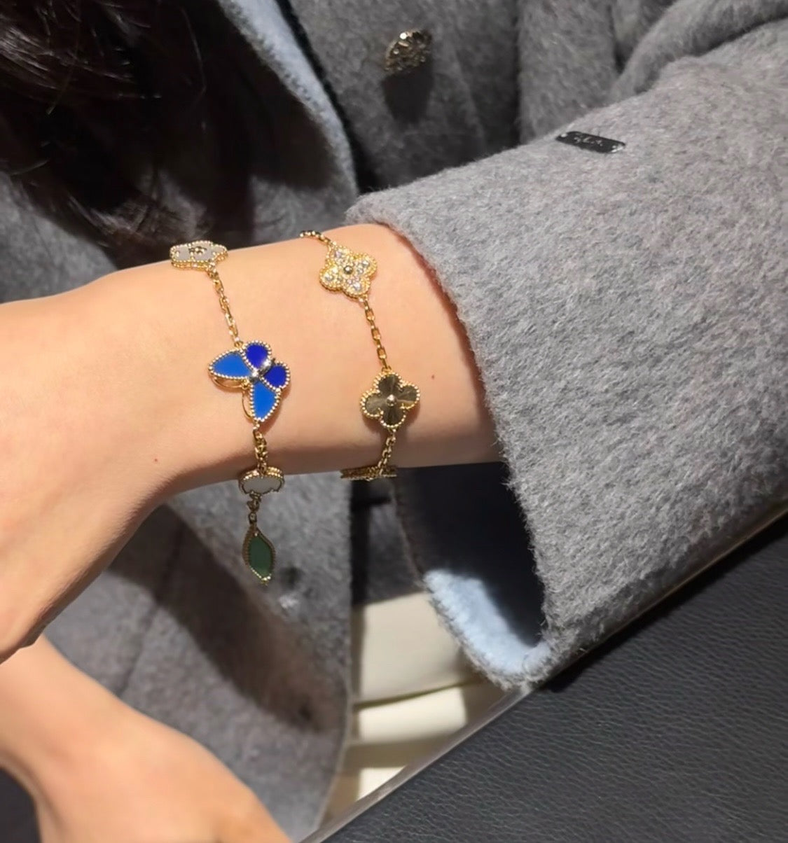 [Solara jewelry]LUCKY SPRING BUTTERFLY 5 MOTIF BRACELET
