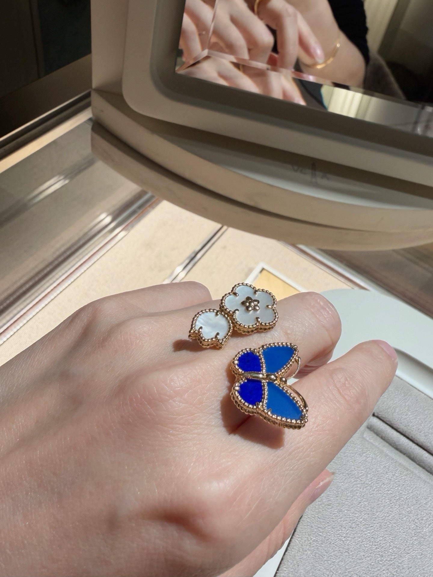[Solara jewelry]LUCKY SPRING BUTTERFLY OPEN-FACE RINGS