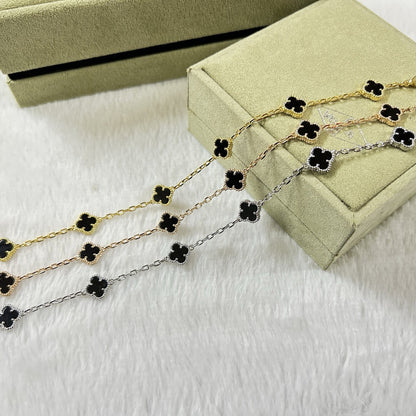 [Solara Jewelry]CLOVER 6 MOTIF  ONYXS BRACELET