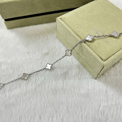 [Solara Jewelry]CLOVER 6 MOTIF WHITE MOP BRACELET