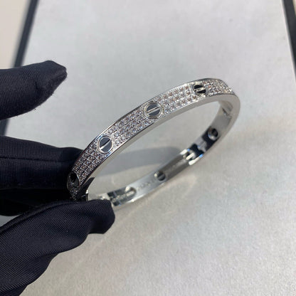 [Solara Jewelry]LOVE BRACELET 6.1MM DIAMOND-PAVED CERAMIC