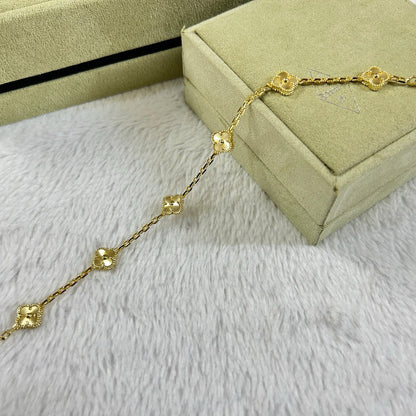 [Solara Jewelry]CLOVER 6 MOTIF DIAMOND BRACELET
