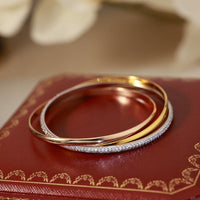 [Solara Jewelry]TRINITY TRICOLORED GOLD THREE-RING BRACELET