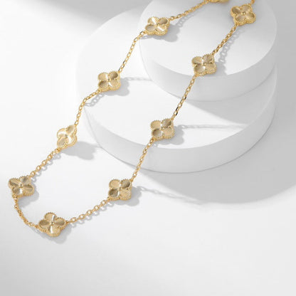 [Solara Jewelry]CLOVERS THE 10-MOTIFS LASER NECKLACE