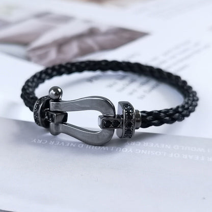 [Solara Jewelry]FORCE LARGE SERIES HORSESHOE BLACK SAMURAI BRACELET