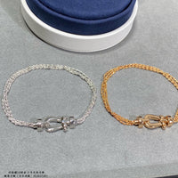 [Solara Jewelry]FORCE SMALL HORSESHOE  DIAMOND CHAIN ROPE BRACELET