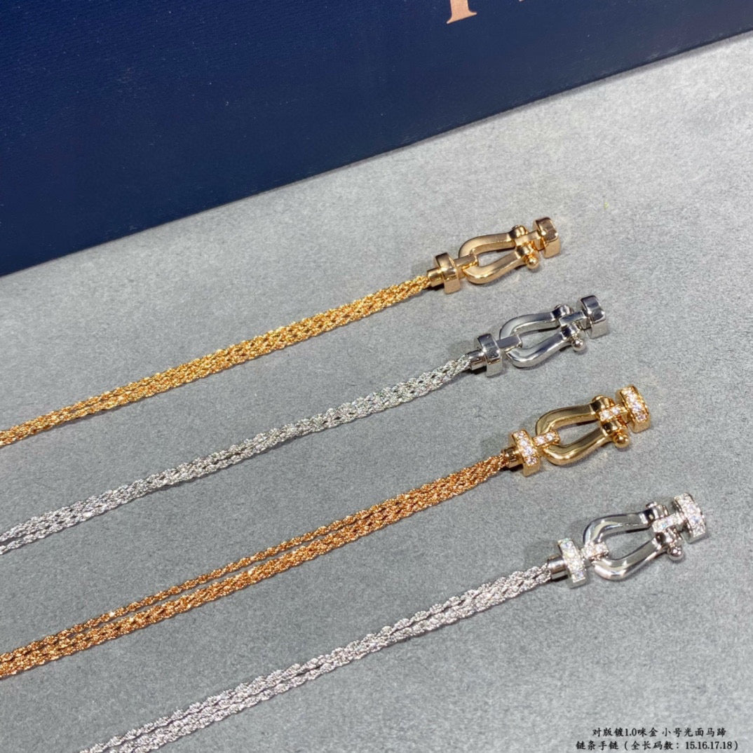 [Solara Jewelry]FORCE SMALL HORSESHOE  DIAMOND CHAIN ROPE BRACELET