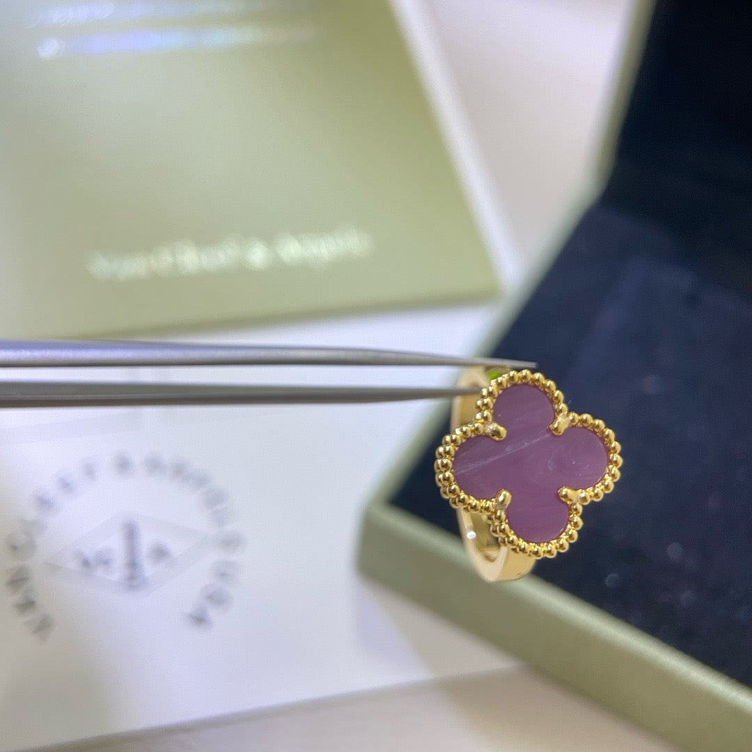 [Solara Jewelry]CLOVER  PURPLE VIOLET RING