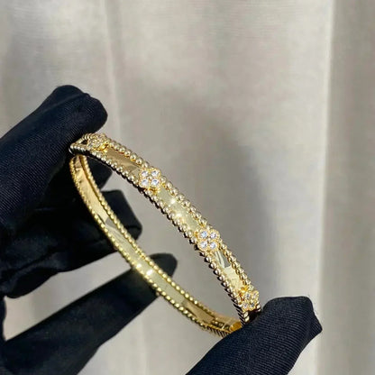 [Solara Jewelry]CLOVER BRACELET 4MM DIAMONDS
