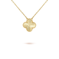 [Solara Jewelry]CLOVER 15MM LASER NECKLACE