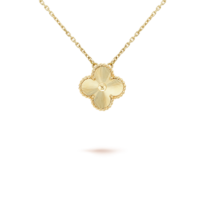 [Solara Jewelry]CLOVER 15MM LASER NECKLACE
