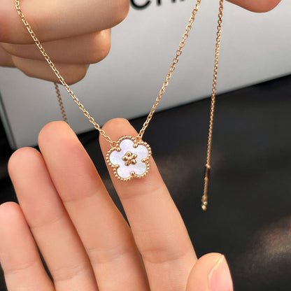 [Solara Jewelry]LUCKY  WHITE MOP  PLUM BLOSSOM NECKLACE