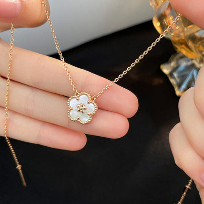 [Solara Jewelry]LUCKY  WHITE MOP  PLUM BLOSSOM NECKLACE