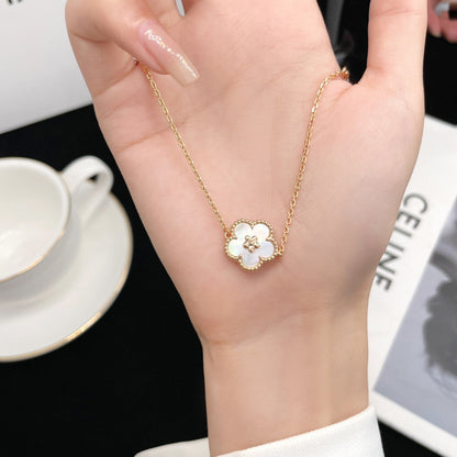[Solara Jewelry]LUCKY WHITE MOP PLUM BLOSSOM  BRACELET