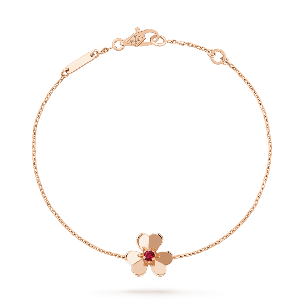 [Solara Jewelry]FRIVOLE GOLD FLOWER PINK MALACHITE BRACELET
