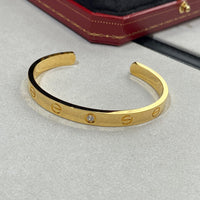 [Solara Jewelry]LOVE BRACELET 6.1MM 1 DIAMOND OPEN CUFF