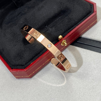 [Solara Jewelry]LOVE BRACELET 6.1MM 1 DIAMOND OPEN CUFF