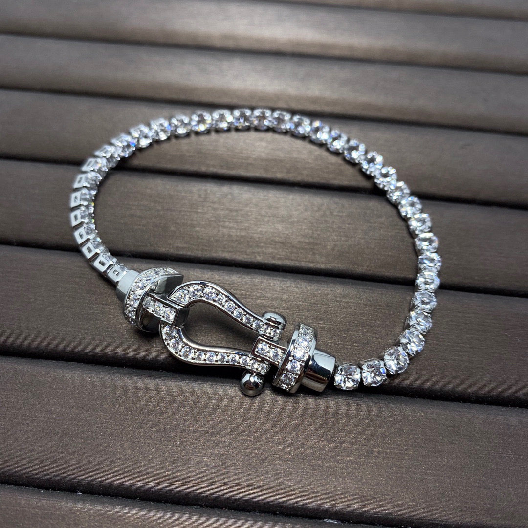 [Solara Jewelry]FORCE  HORSESHOE  DIAMOND TENNIS BRACELET